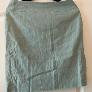 The Limited Stretch Sage green Pencil Short Skirt NWOT Sz 8 Linen mix
